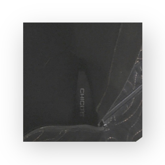 new Chico’s 𑁍 Italia Tall Metallic Embroidery Heeled Boots 𑁍 Black Suede 𑁍 6 - Picture 12 of 16